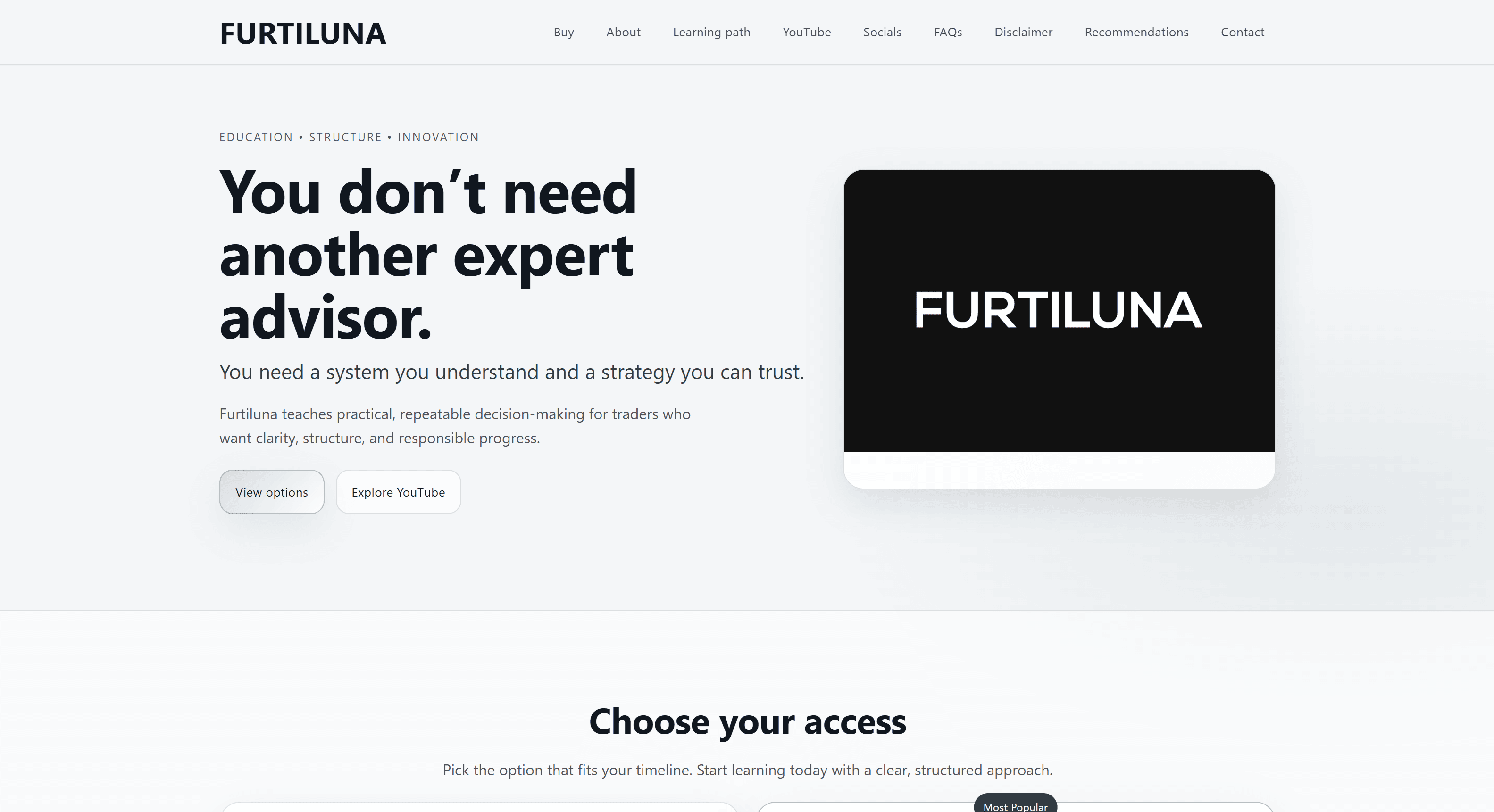 Furtiluna — Trading Robot Site — project screenshot